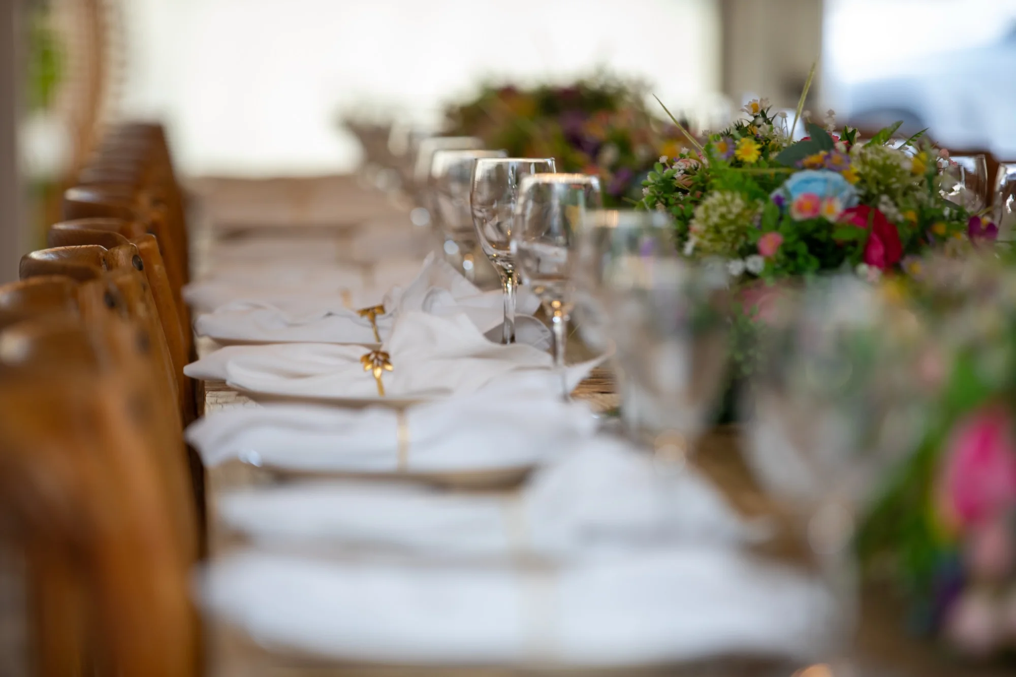A single place setting at Violet Cactus Petite