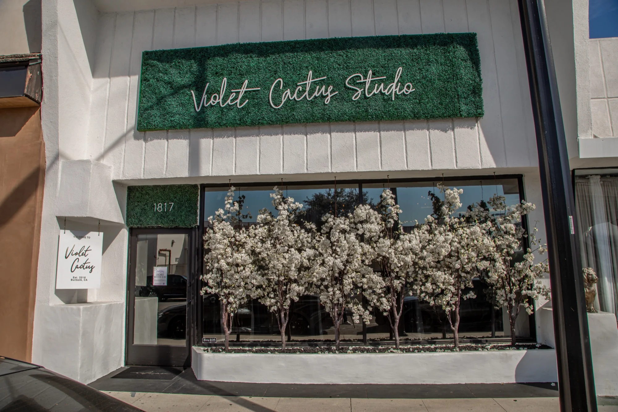 The Violet Cactus Studio storefront in Burbank
